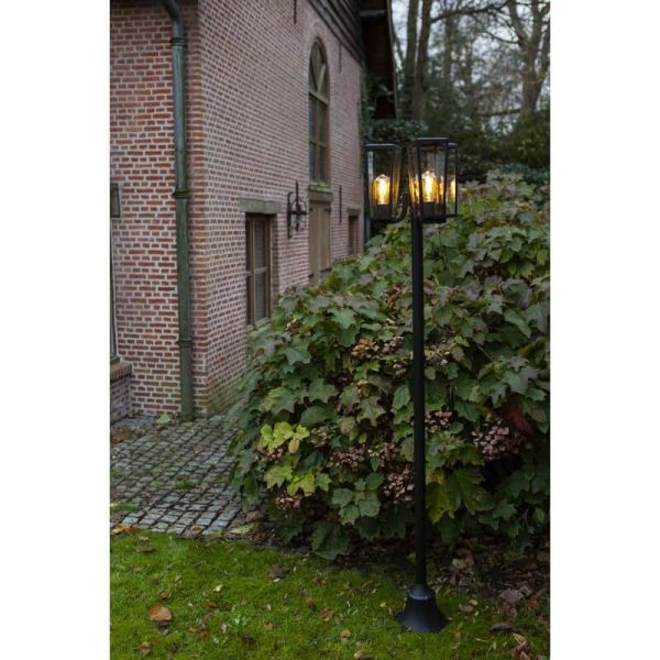 Lampadaire d'extérieur rustique PIN avec 3 Luminaires E27