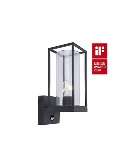 Farol de pared FLAIR con estilo rústico con y sin sensor de movimiento E27