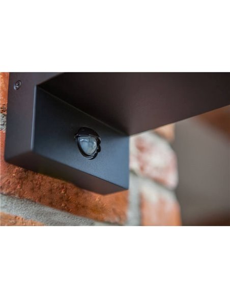 Farol de pared FLAIR con estilo rústico con y sin sensor de movimiento E27