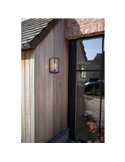 Farol de pared FLAIR con efecto madera para exterior E27