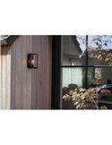 Lanterna de parede exterior preta FLAIR E27