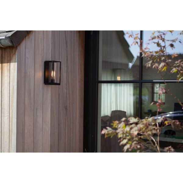 Farol de pared FLAIR negro para exterior E27