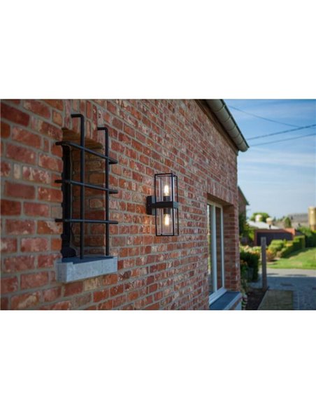 Aplique de pared FLAIR con doble luz arriba y abajo E27 negro