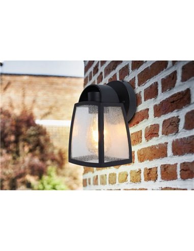 Arandela exterior KELSEY com vidro transparente ou maciço E27