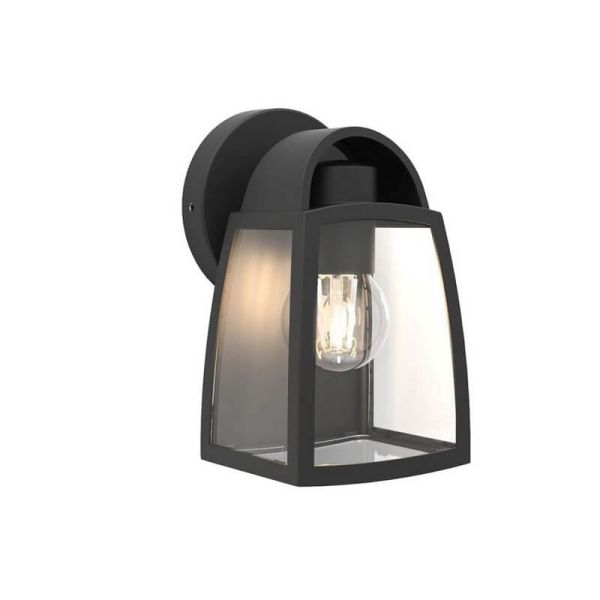 Arandela exterior KELSEY com vidro transparente ou maciço E27