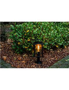 Lampadaire d'extérieur KELSEY avec poignée, verre transparent E27 2