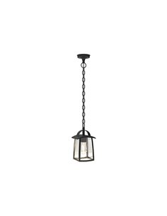 KELSEY Suspension d'extérieur plafonnier avec poignée, verre transparent