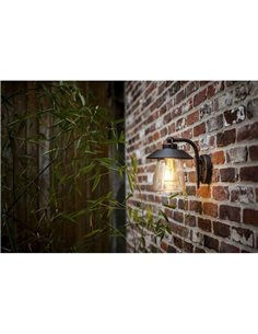 Applique d'extérieur CATE avec une touche noire authentique, E27 2