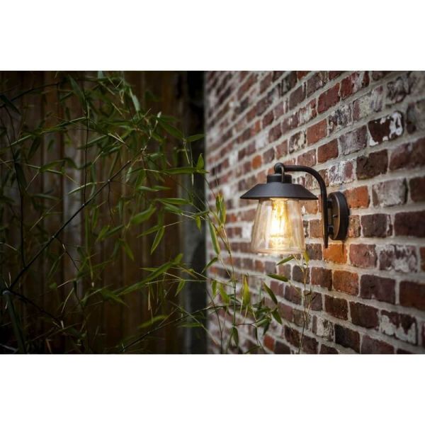 Applique d'extérieur CATE avec une touche noire authentique, E27