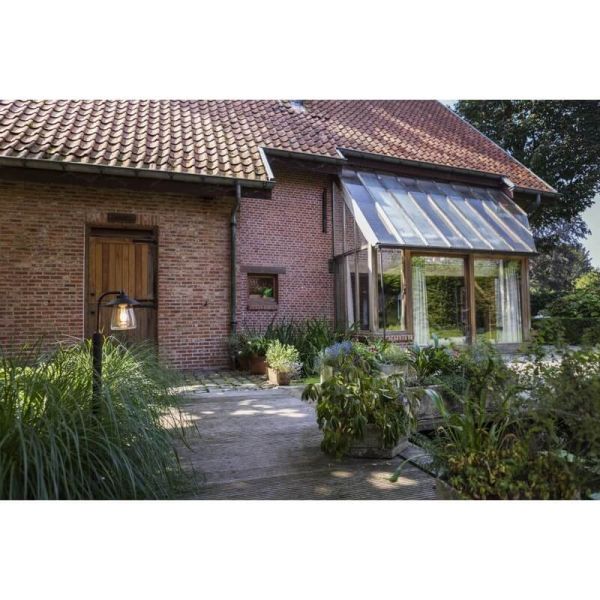 Aplique exterior CATE con un toque auténtico negro, E27
