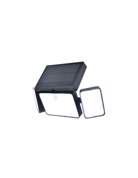 Aplique solar de parede TUDA para exterior com painel solar 1/3 Luzes com sensor de movimento e controle de voz