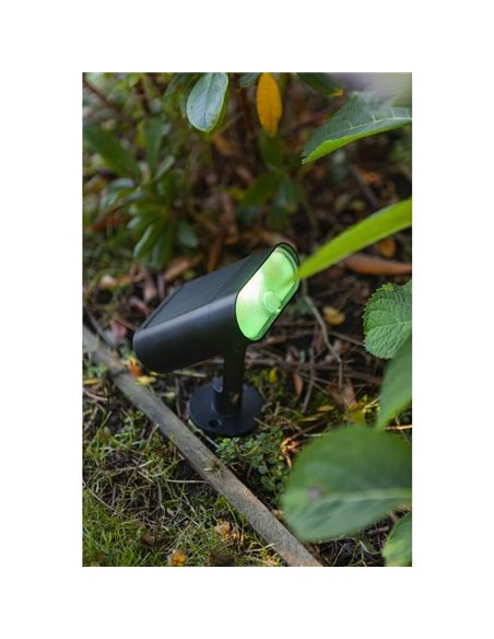 Projetor Solar GINBO 2700k-6500k + RGB com painel solar, sensor de movimento e controle de voz