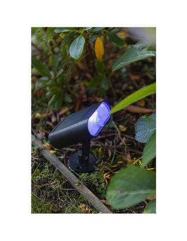 Projetor Solar GINBO 2700k-6500k + RGB com painel solar, sensor de movimento e controle de voz