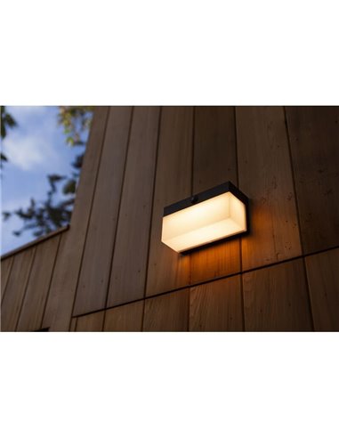 Aplique solar de parede FRAN para exterior com sensor de movimento e controle de voz 2700K-6500K