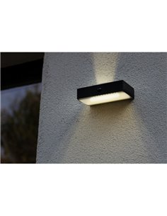 Aplique solar FADI con luz arriba y abajo, sensor de movimiento y control por voz 2700K-6500K 2