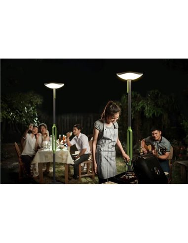 Lampadaire solaire amovible POPPY avec panneau solaire et détection PIR 3000K