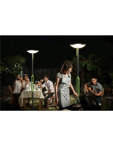 Lampadaire solaire amovible POPPY avec panneau solaire et détection PIR 3000K