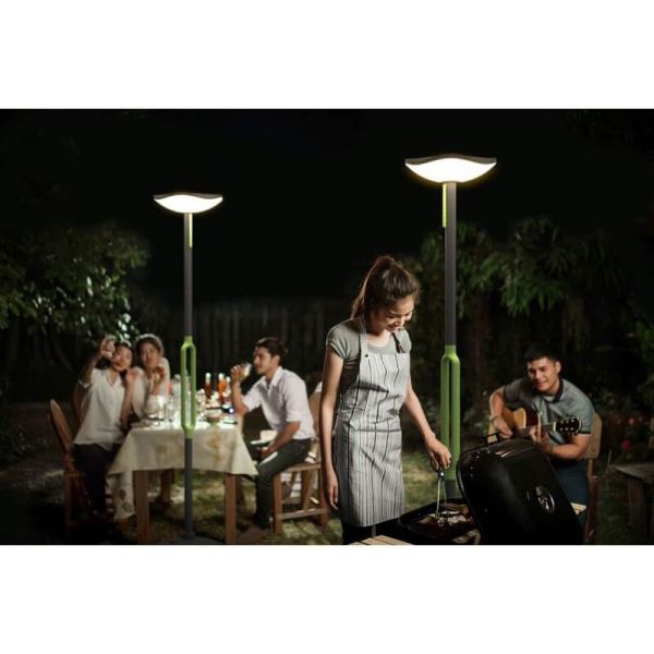 Lampadaire solaire amovible POPPY avec panneau solaire et détection PIR 3000K