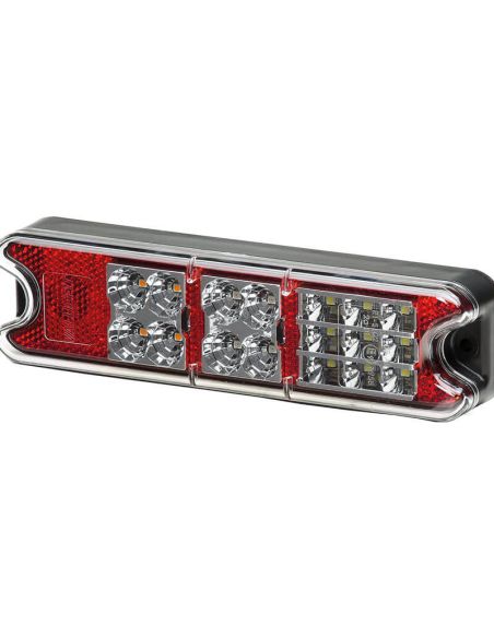 Feu arrière LED avec position, clignotant, frein et marche arrière 12V 24V 2VP 357 021-011 Hella | LéonLeds