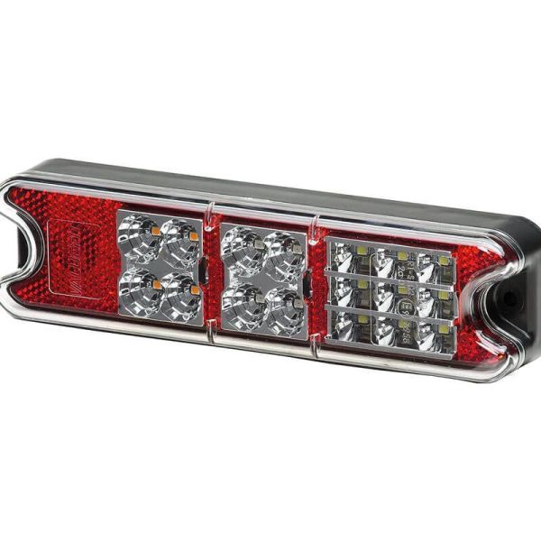 Feu arrière LED avec position, clignotant, frein et marche arrière 12V 24V 2VP 357 021-011 Hella | LéonLeds