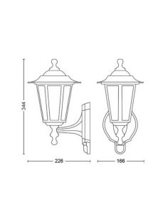 Applique murale LED d'extérieur PEKING avec détecteur de mouvement et lanterne IP44 |LeonLeds 2