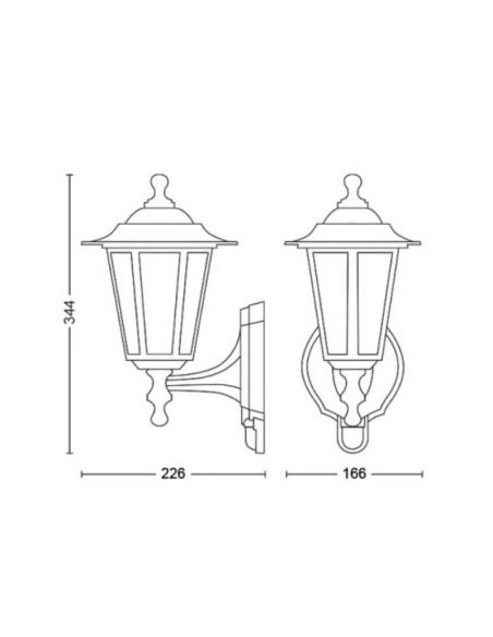 PEKING luz de parede LED para exterior lanterna com sensor de movimento IP44 | LeonLeds
