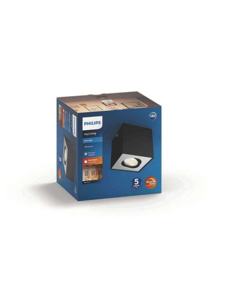 Spot LED de superfície quadrado BOX ajustável IP20 Warmglow | LeonLeds