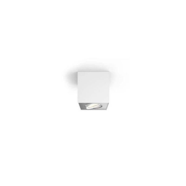 Foco superficie BOX 1 luz LED orientable blanco Warmglow | LeonLeds