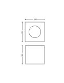Foco superficie BOX 1 luz LED orientable blanco Warmglow | LeonLeds