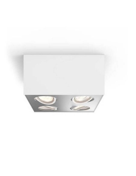 Foco superficie BOX LED 4 luces blanco IP20 Warmglow | LeonLeds
