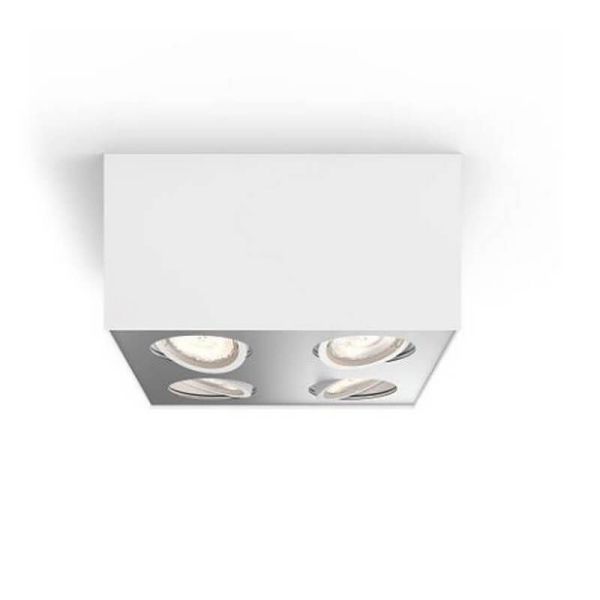 Foco superficie BOX LED 4 luces blanco IP20 Warmglow | LeonLeds