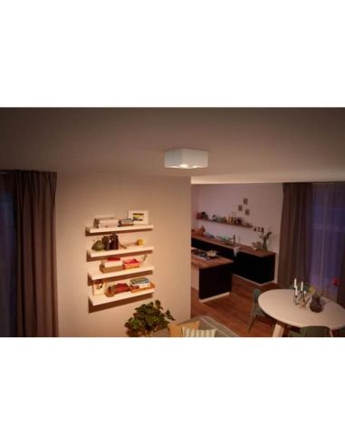 Spot LED en surface BOX 4 lumières blanc IP20 Warmglow | LéonLeds