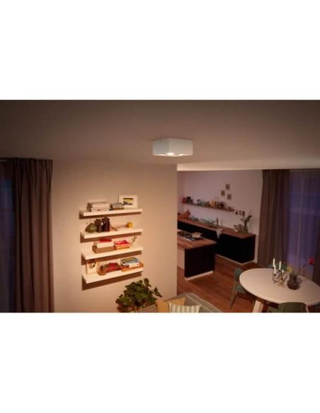 Spot LED en surface BOX 4 lumières blanc IP20 Warmglow | LéonLeds