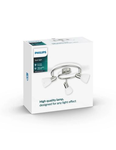 Foco de techo 3 luces BURLAP base en espiral IP20 | LeonLeds