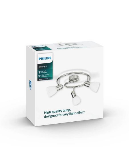 Foco de techo 3 luces BURLAP base en espiral IP20 | LeonLeds