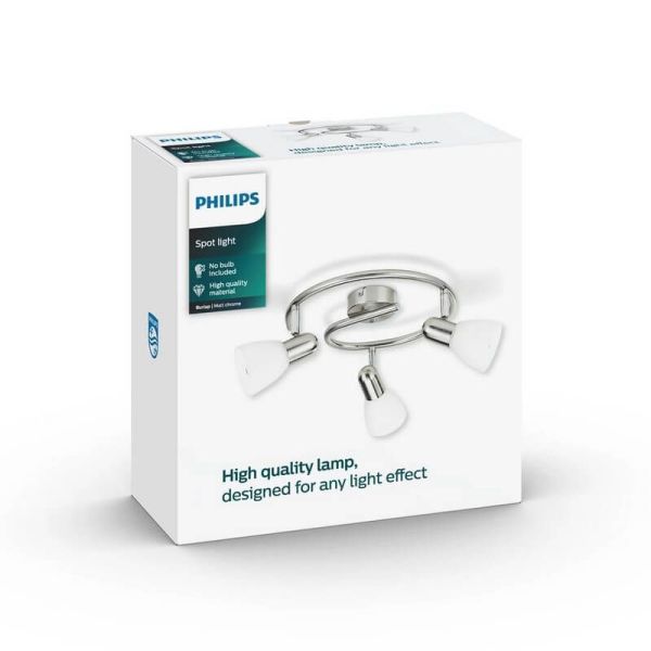 Foco de techo 3 luces BURLAP base en espiral IP20 | LeonLeds