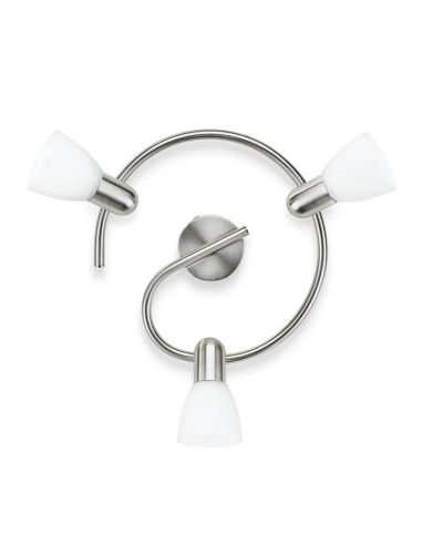 Foco de techo 3 luces BURLAP base en espiral IP20 | LeonLeds