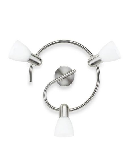 Foco de techo 3 luces BURLAP base en espiral IP20 | LeonLeds