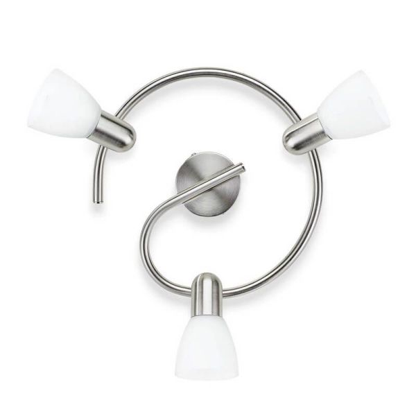 Foco de techo 3 luces BURLAP base en espiral IP20 | LeonLeds