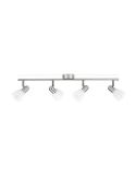 Foco techo 4 luces BURLAP níquel 4xE14 IP20 | LeonLeds