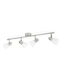 Foco techo 4 luces BURLAP níquel 4xE14 IP20 | LeonLeds