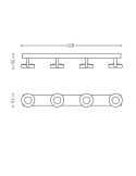 Foco de techo o pared LED CLOCKWORK 4 luces EyeComfort | LeonLeds