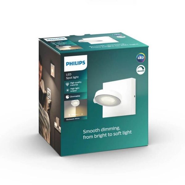 CLOCKWORK Spot LED pour plafond ou applique 1 lumière 2700K EyeComfort | LéonLeds