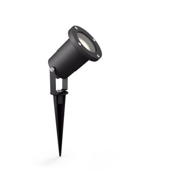 Refletor/estaca exterior LED PULED preto parede/pé IP44 | LeonLeds