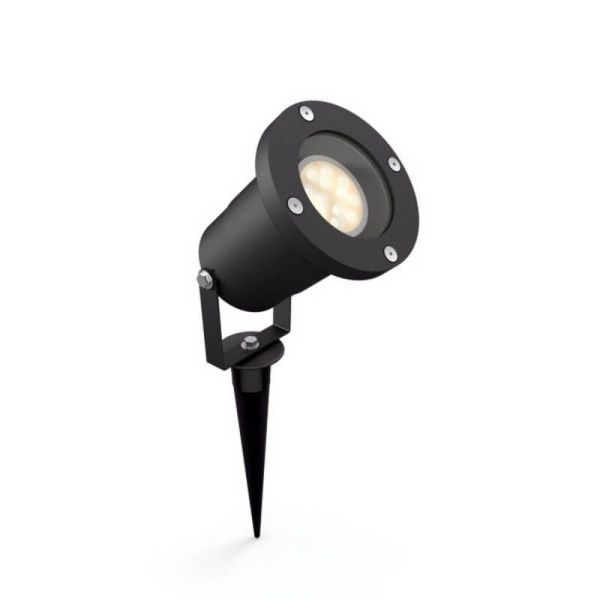 Refletor/estaca exterior LED PULED preto parede/pé IP44 | LeonLeds