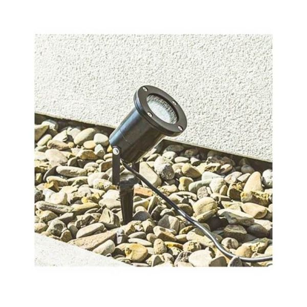 Foco/Piqueta exterior LED PULED negro IP44 Sobremuro/Pie | LeonLeds