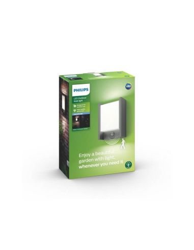 Aplique exterior LED ARBOUR sensor movimiento IP44 4000K | LeonLeds