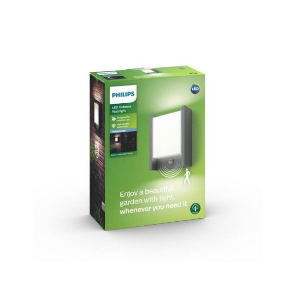 Aplique exterior LED ARBOUR sensor movimiento IP44 4000K | LeonLeds