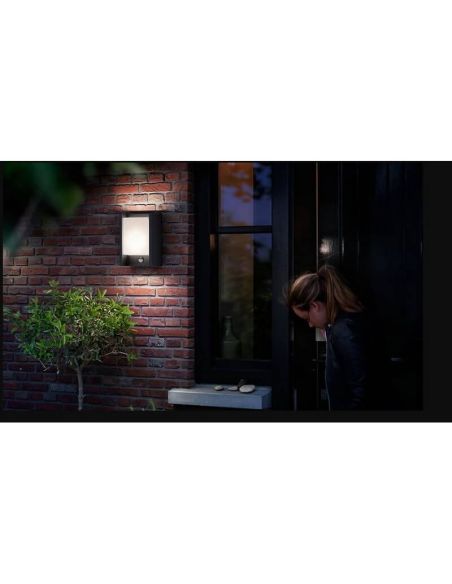 Aplique exterior LED ARBOUR sensor movimiento IP44 4000K | LeonLeds