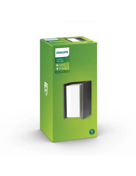 Aplique LED exterior BRIDGE Antracita IP44 2700K E27 | LeonLeds